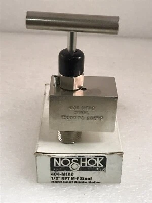 NOSHOK 404-MFAC 316 Stainless Steel Hard Seat Needle Angle Valve 1/2" NPT 10000 - Image 1 of 4