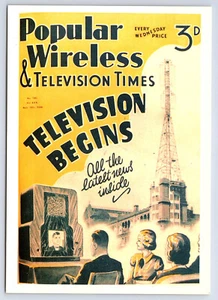UK Advertising Repro Postcard Popular Wireless & Television Times Sep 1936 CT23 - Picture 1 of 2