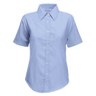 Girls School Blouse Shirt Uniform Short Sleeve White Sky Blue Age 10-18 Years