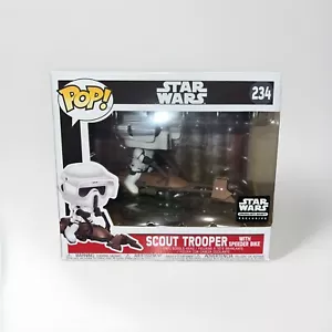 Funko Pop! Bicicleta Speeder Star Wars Scout Trooper 234 Smugglers Bounty Lucas Film - Imagen 1 de 18