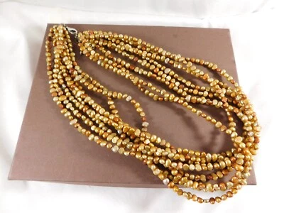 Collar de perlas de cobre de 8 hilos de plata de ley SILPADA N1366 Foto 1 de 3