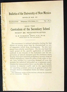How the Curriculum of the Secondary School Might be Reconstructed 1911 VG - Picture 1 of 1