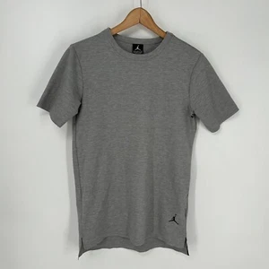 Nike Air Jordan Shirt Youth Extra Large Gray Lux Extended Tee Short Sleeve Boys - Picture 1 of 6