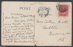 Canada - Dec 22, 1918 Welton Corner, NS Split Ring Cancel on Card