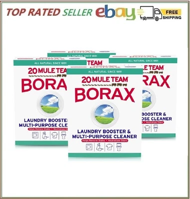 BORAX 20 Mule Team Detergent Booster - 65oz ( Pack of 4 ) Free Shipping only USA