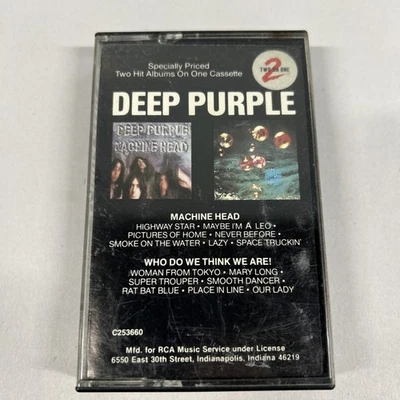 DEEP PURPLE Machine Head/Who Do We Think We Are (DOUBLE ALBUM,  📼CASSETTE TAPE) - Image 1 of 4