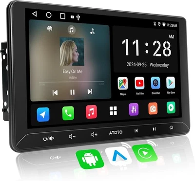 ATOTO A5L 10.1" Autoradio 2Din Android GPS Navi Wireless CarPlay WIFI ChatGPT-AI - Immagine 1 di 4