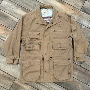Vtg Woolrich Rugged Outdoor Wear Sportsmans Field Coat Fishing Hunting Size L - Picture 1 of 18