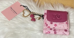 Juicy Couture Light Pink Raspberry Cherry On Top Mini Envelope Flap Wallet NWT - Picture 1 of 7