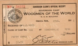 Postkarte Waldmenschen der Welt 1914 Quittung Vorstempel Mckinley auf Rückseite - Bild 1 von 2