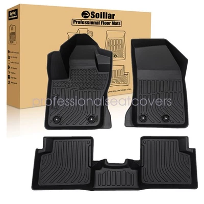 Alfombrillas forradas 3 piezas 3D delanteras y traseras negras para Jeep Renegade TPE 2015-2024 NUEVAS Foto 1 de 4