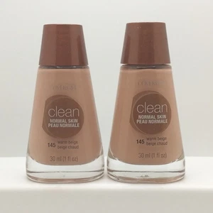 CoverGirl Clean Liquid Foundation For Normal Skin, 145 Warm Beige, PACK OF 2 - Picture 1 of 2
