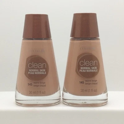 CoverGirl Clean Liquid Foundation For Normal Skin, 145 Warm Beige, PACK OF 2 - Image 1 of 2