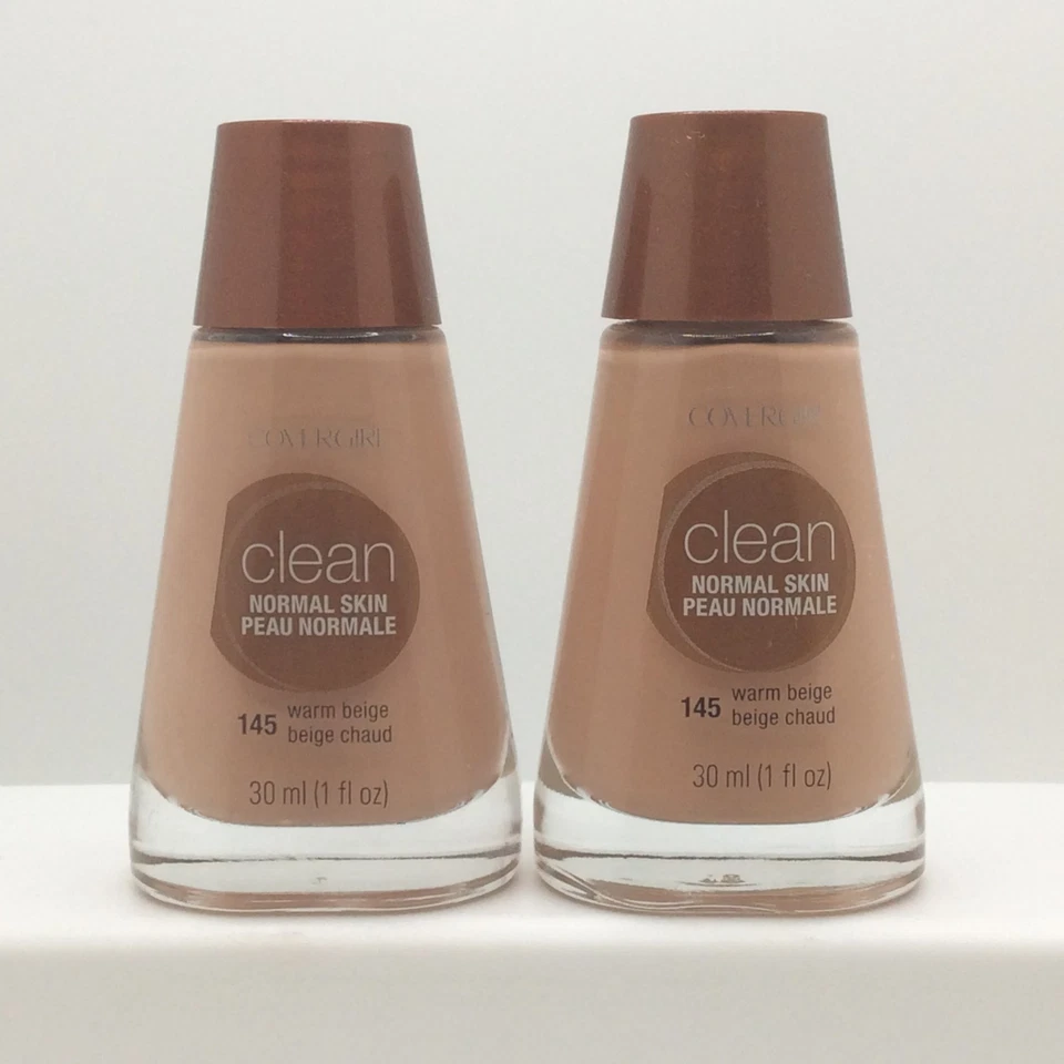 CoverGirl Clean Liquid Foundation For Normal Skin, 145 Warm Beige, PACK OF 2 - Image 1 of 2