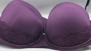 Torrid Purple Lace Plunge Push Up Bra Size 42DDD - Picture 1 of 6