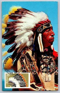 #2505 Indian Headdresses Shoshone Maxi Card - Picture 1 of 2