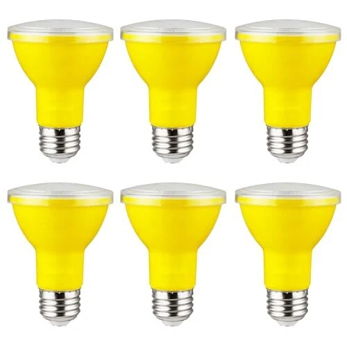 PAR20 Yellow LED Floodlight Bulb - Non-Dimmable Recessed Light Bulb, 3W, E26 - Image 1 of 1