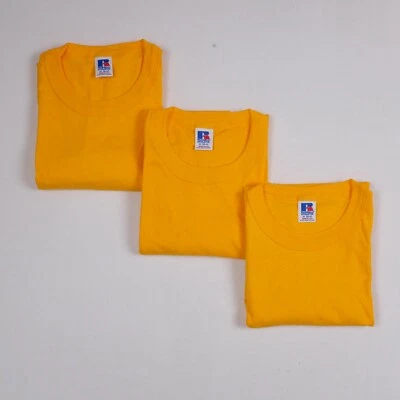 Vintage Russell Athletic Adult M Gold Basic T-Shirt - Lot of 3 - Image 1 of 4