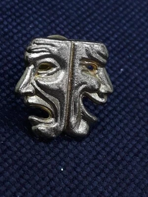 Theater Brass Color Two Face Lapel Pin Vest Collectible - Image 1 of 3