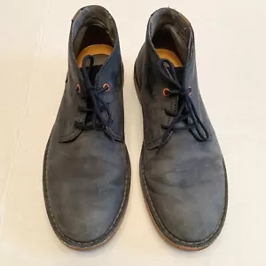 Herren Blau Wildleder Flexi Chukka Stiefel US Größe 9,5 Mexiko 27,5 Gummi Unterseite Knöchel - Bild 1 von 9