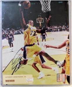 1999 Dennis Rodman LA Lakers Autograph Signed 8x10 Photo COA - Picture 1 of 4
