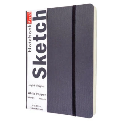 Open Bound Sketchbook Journal A5,Blank Page Paper Notebook,80 Sheets Sketch Pad - Image 1 of 4