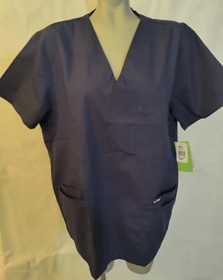 Camisa Médica Estampada Landau Made Better Para Hombre Elastizada Cuello en V Azul Marino Talla M Nueva con Etiquetas Foto 1 de 4