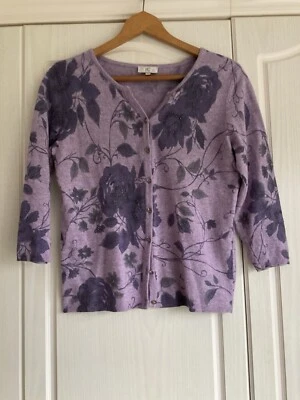 Country Casuals Mauve Cardigan. Size S. Lambswool, Cashmere, Angora. Pristine - Image 1 of 4