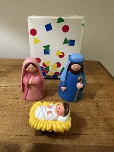 1993 Avon Kids My First Christmas Nativity BLACK HOLY FAMILY BABY MARY JOSEPH - Picture 1 of 8