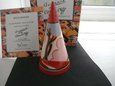 CLARICE CLIFF   BLUE AUTUMN   SUGAR SHAKER By WEDGWOOD - MINT/CERT/BOXED • 26.87€