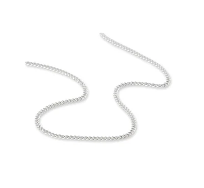 Catena Gourmette Robusta Argento Massiccio 925/1000 Lunghezze 40/45/50/55/60cm - Immagine 1 di 2