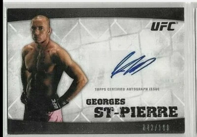 2010 UFC Knockout Georges St Pierre GOLD AUTO /188 autograph GSP. THE GOAT !!!!! - Image 1 of 2