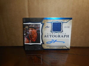 2020 Allen Iverson leaf in the game used patch autograph card - Picture 1 of 5
