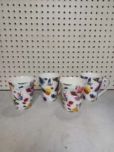 Set Of 4 Coffee Mug Tropical Summer Colorful Cups RESALE $$ - Picture 1 of 4