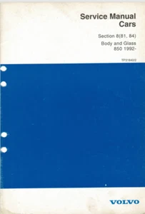 * Volvo 850 Body And Glass Workshop Manual 1993 TP31840/2 Reprint - Picture 1 of 15
