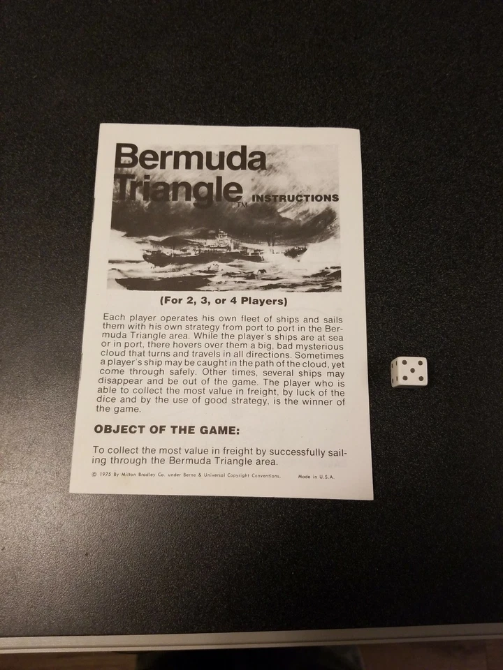 Bermuda Triangle Board Game 1975 Edition Replacement Parts Pieces - Image 1 of 1