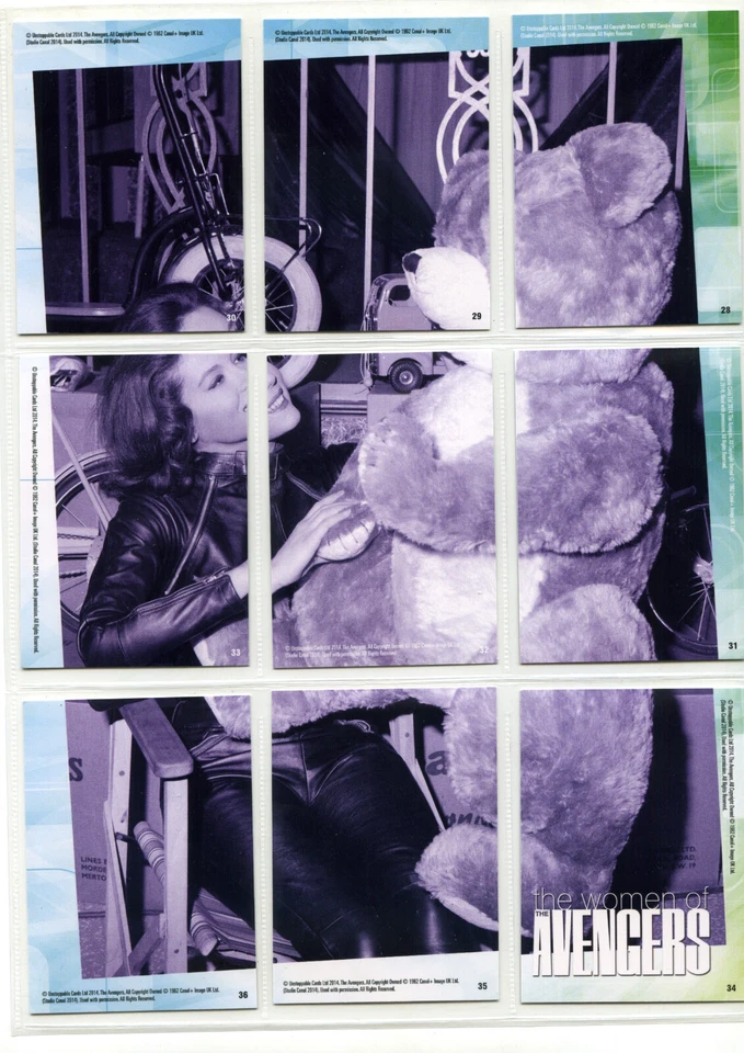 MRS EMMA PEEL DIANA RIGG COMPLETE PUZZLE CARD SET 2 WOMEN OF THE AVENGERS UK TV - Image 1 of 1