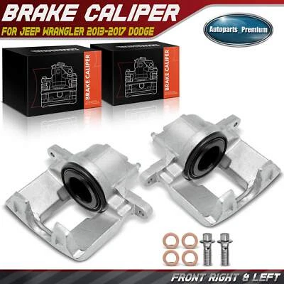 Пара суппортов переднего дискового тормоза для Jeep Wrangler 2013-2017 Dodge Journey 2013 - Изображение 1 из 4