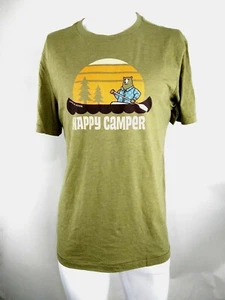 Life is Good Men Cool Short Sleeve Tee Happy Camper Bear Green Medium 65574 - Picture 1 of 9