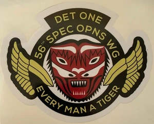 USAF 56TH SPECIAL OPERATIONS WING DET ONE ADESIVO ""EVERY MAN A TIGER - Foto 1 di 1