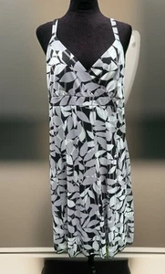 Studio 1940 Womens Black White Floral Chiffon Sleeveless Event Dress Sz 14 - Picture 1 of 9