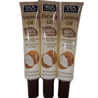 ACEITE DE COCO VIA Natural Ultra Care hidratante para cabello cuero cabelludo cuerpo piel uñas Foto 1 de 4