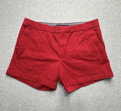 Tommy Hilfiger Shorts Womens 8 Red Chino Preppy Casual Stretch Outdoors Ladies - Image 1 of 4