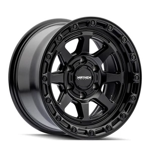 17x8.5 Mayhem Ridgeline Satin Black Wheel 6x5.5 (-6mm) - Picture 1 of 5