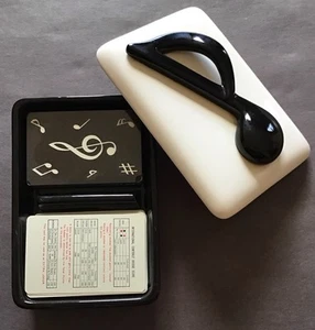 Vintage Musical Box From SHAFFORD JAPAN With Excellent Printed Bridge Cards. - Picture 1 of 8