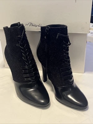 Bota/tacones Phillip Lim Harleth de gamuza y cuero con cordones talla 7,5 de EE. UU. 3•1 Foto 1 de 4