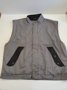 FootJoy DryJoys Size 2XL Black/White Herringbone Full Zip Golf Vest - Picture 1 of 12