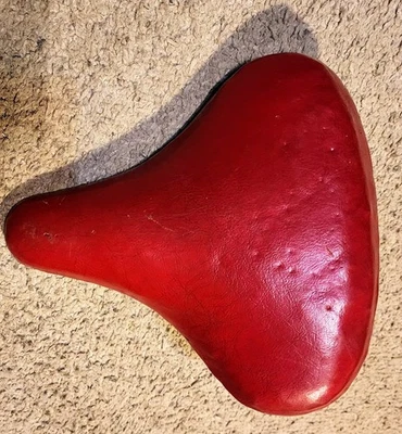 Assento de bicicleta vintage vermelho antigo Troxel - Imagem 1 de 4