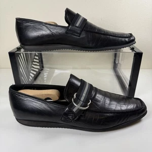 Hombres Miu Miu Cuero Sin Cordones Formales Correa Zapatos Reino Unido 9.5 Mocasines Hechos en Italia - Imagen 1 de 24