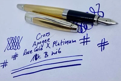 RARA PLUMA ESTILOGRÁFICA CROSS APOGEE ORO ROSA X PLATINO - 18k B Nuevo en Caja - Montblanc Pelikan Foto 1 de 4